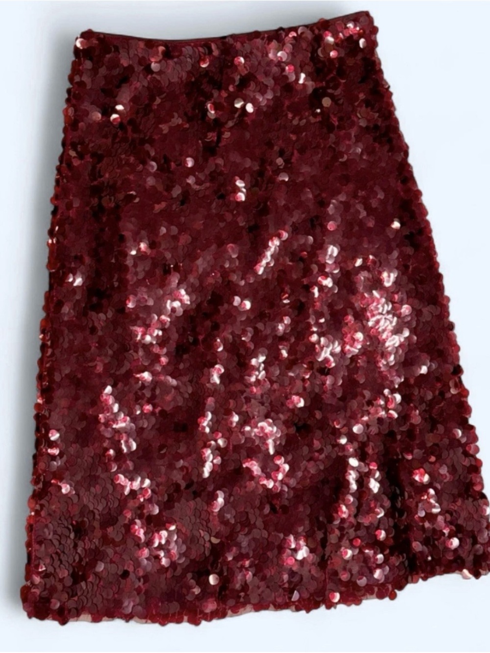Vince Women's Burgundy Sequin Pencil Skirt